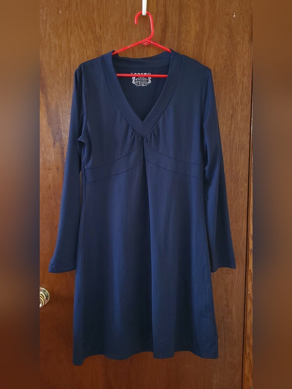 Soybu Navy V-Neck Long Sleeve Dress Sz Xl